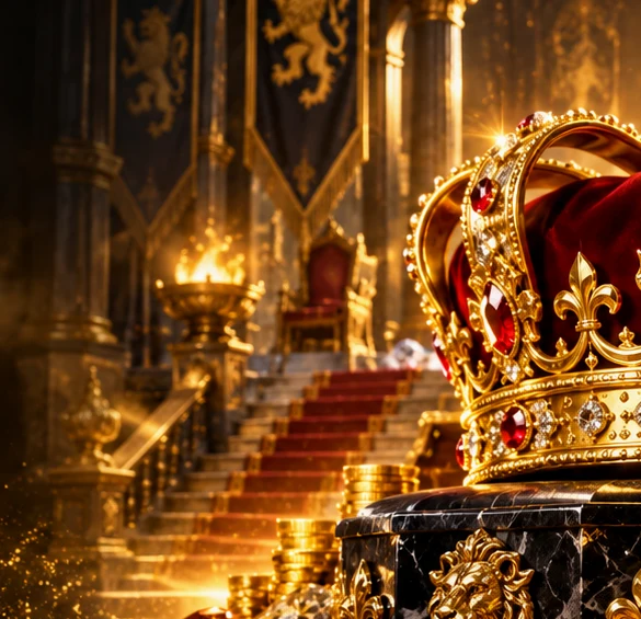 Royal architectural details, gold ornament and the light of the treasury